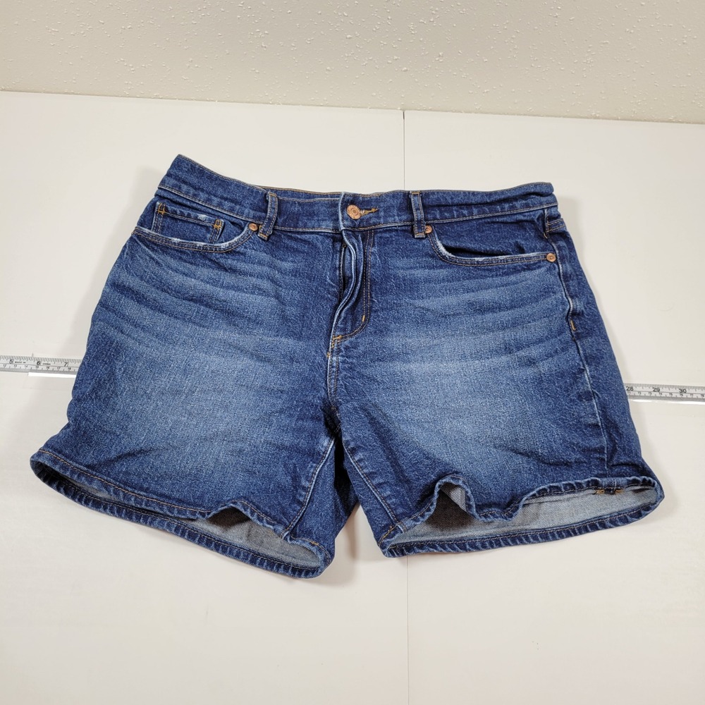 LOFT Denim Shorts Womens 30 Blue Excellent Medium Wash Cotton Blend Stretch